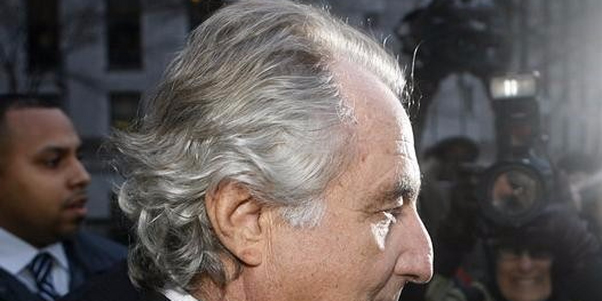 Bernard Madoff  leaving US Federal Court after a hearing in New York.