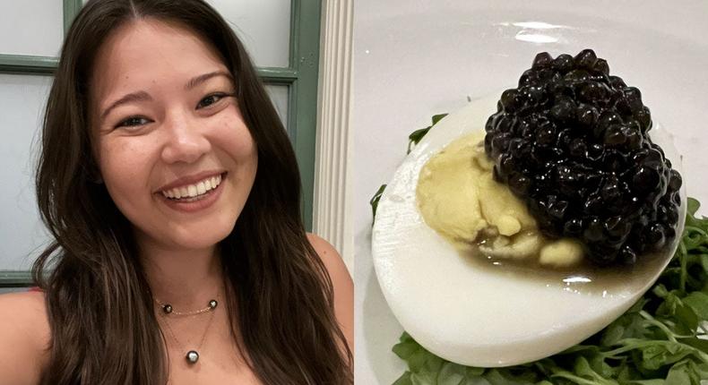 My meal at Lahaina Grill included a caviar deviled egg that cost $28.Ashley Probst