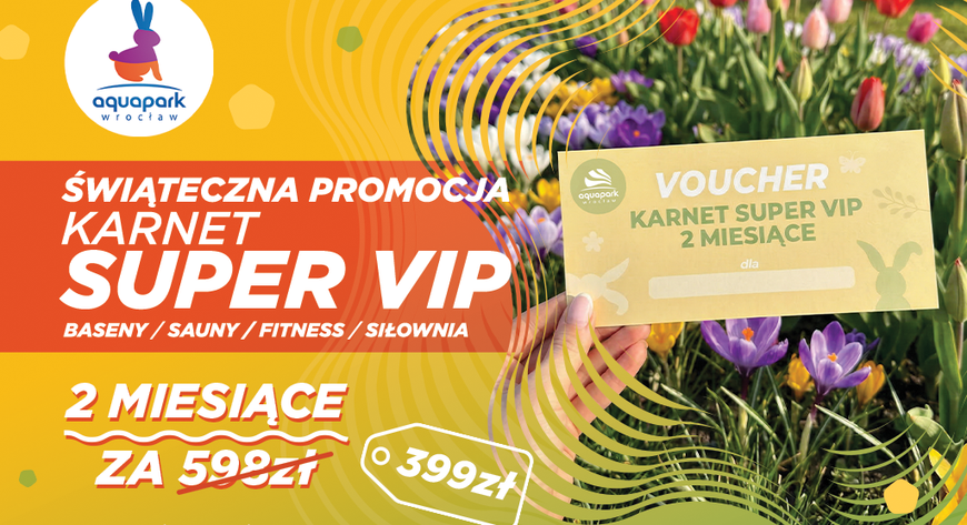 Wielkanocna promocja potrwa od 30 marca do 6 kwietnia i w tym czasie dwumiesięczny karnet Super VIP będzie można kupić nie w regularnej cenie 598 złotych, lecz za 399 zł. 