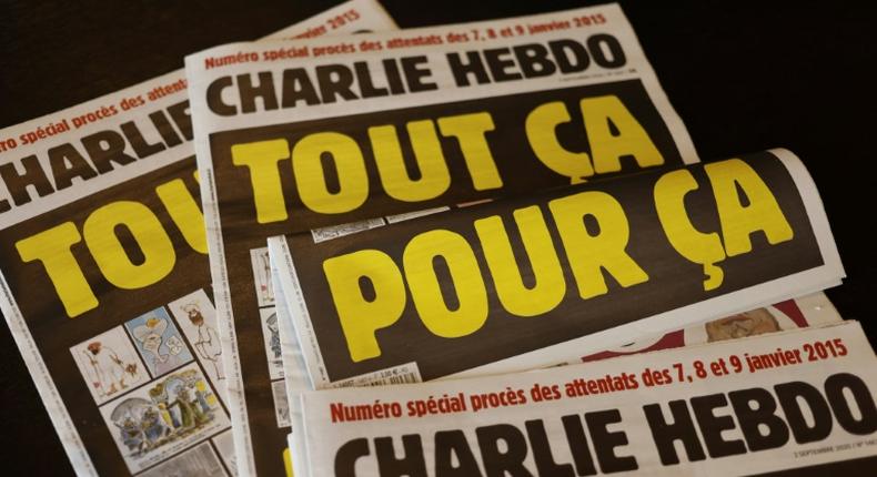 French satirical weekly Charlie Hebdo (cover pictured September 1, 2020, reading All of this, just for that republished controversial cartoons of the Prophet Mohammed, drawing threats from Al-Qaeda