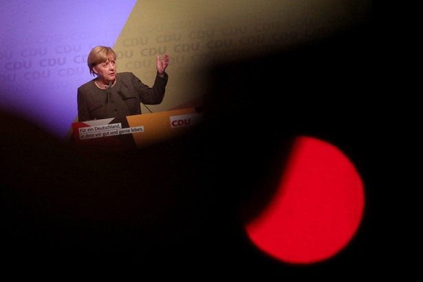 Angela Merkel w czasie spotkania wyborczego w Hamburgu, 20.09.2017