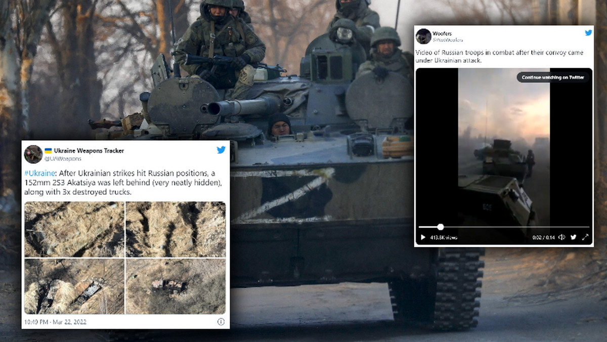 Rosja używa nietypowego kamuflażu czołgów. "Widok, który trąci desperacją"