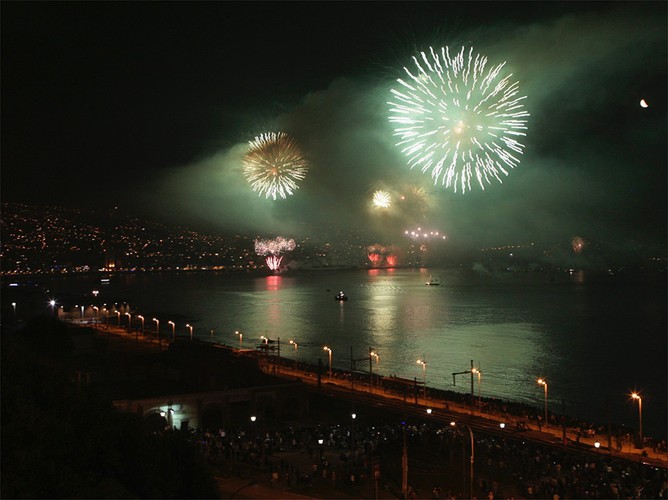 Sylwestrowe fajerwerki w Chile