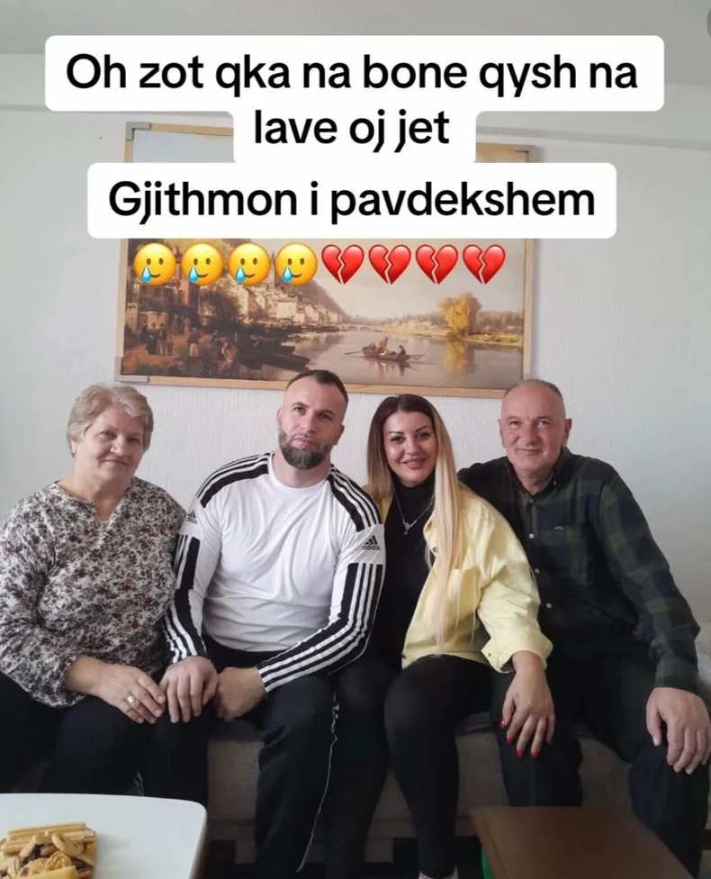Liridona Šalja sa Fatonom Hajrizijem i porodicom  
