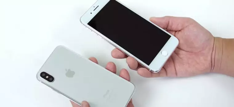 iPhone 8 w postaci atrapy obok iPhone'ów 7s Plus i 7 Plus (wideo)