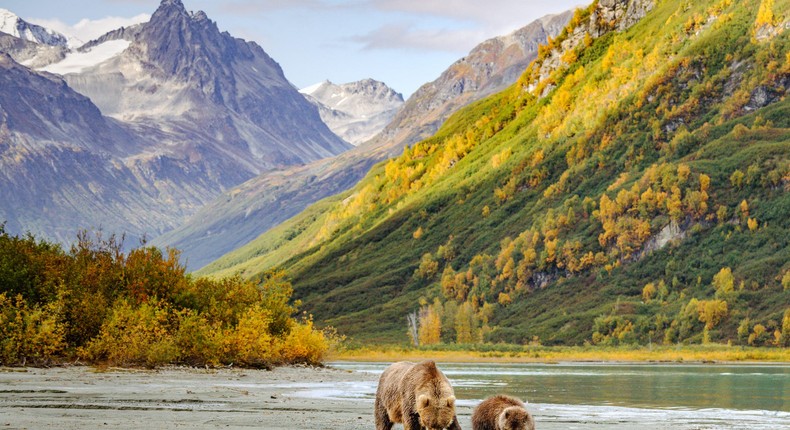 Alaska is the largest US state. It borders Canada's westernmost province, British Columbia.Teresa Kopec / Getty Images