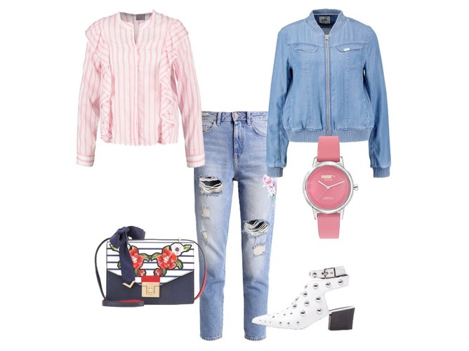 STYLIZACJE z kurtką dżinsową