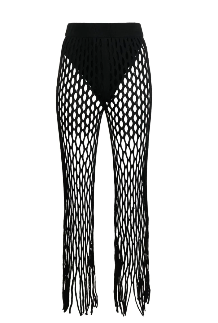 «Fishnet Fringed Trousers» von Dion Lee für 449 Franken, via Farfetch.