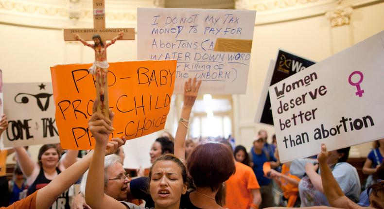 Texas Abortion clinic protest