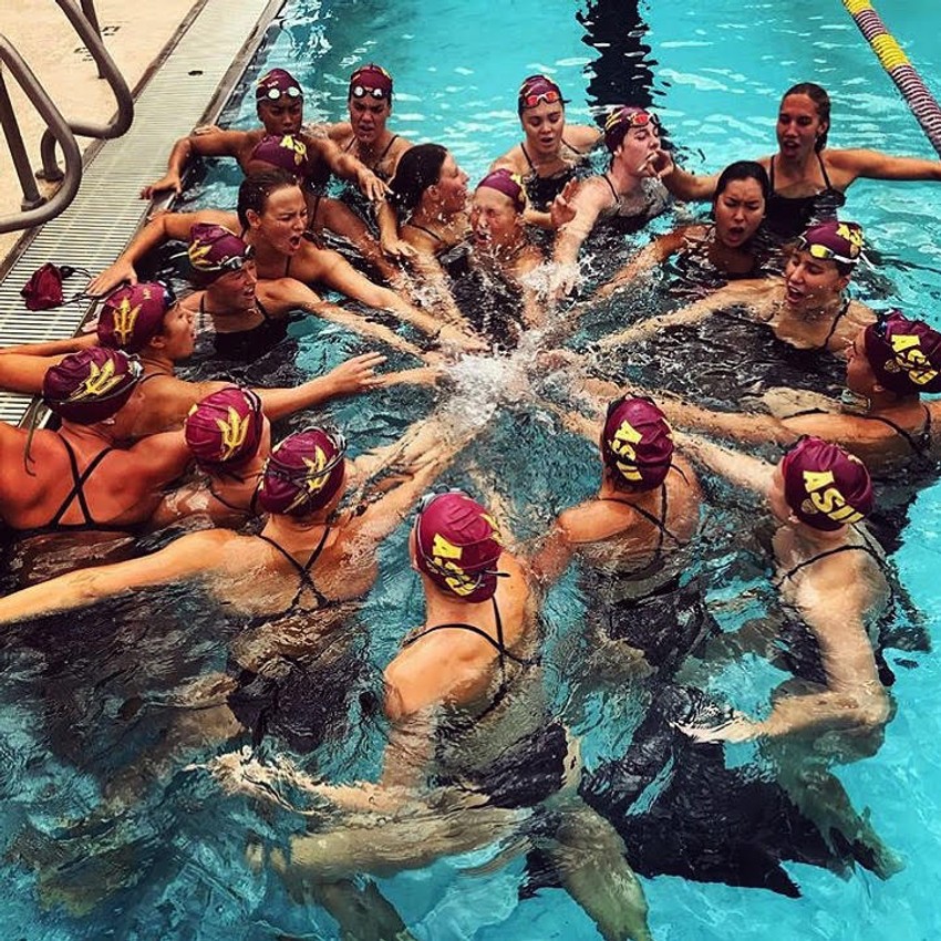 Ivana u plivackom timu Univerziteta