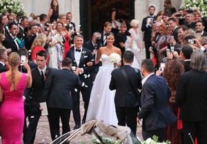 Bastijan Švajnštajger i Ana Ivanović posle crkvenog venčanja u Veneciji 2016. godine 