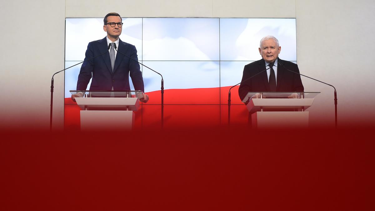 Prezes PiS Jarosław Kaczyński i premier Mateusz Morawiecki