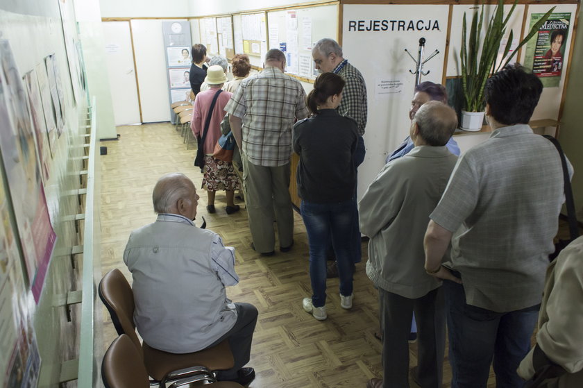 Kolejka do lekarza w poznańskiej przychodni