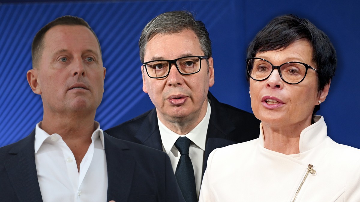 Ričard Grenel Marta Kos i Aleksandar Vučić