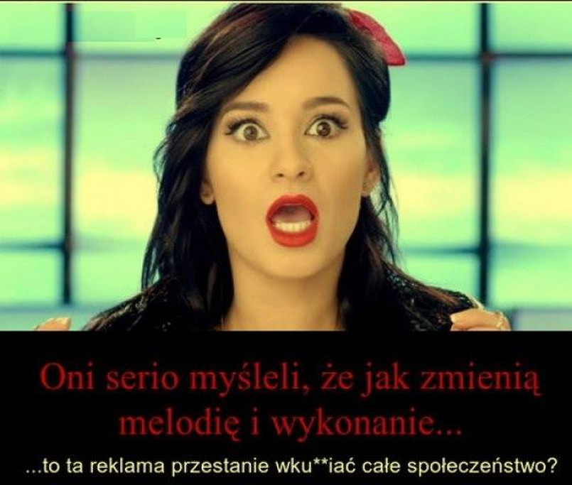 Ewelina Lisowska na celowniku internautów, "Rzygam reklamą" bije rekordy popularności [MEMY]