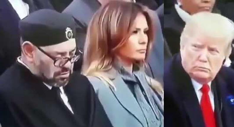 King of Morocco sleeps at world event, Trumps watches him scornfully