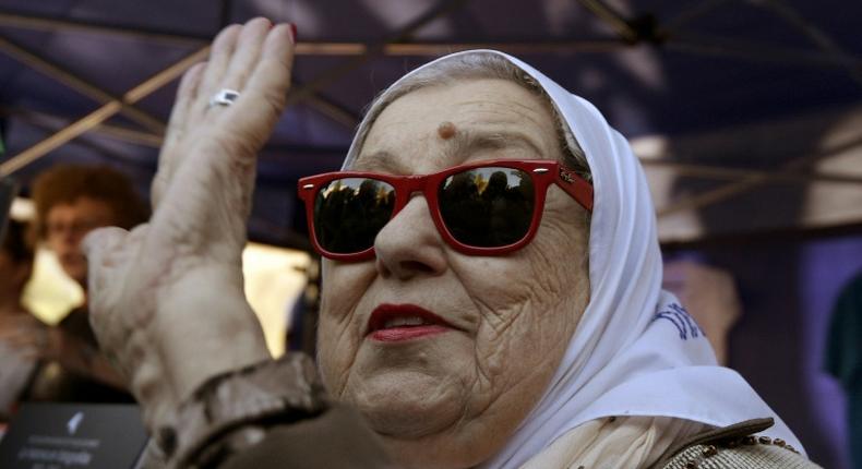 Hebe de Bonafini, pictured in 2017, is a founder of the Mothers of the Plaza de Mayo movement that has spent four decades searching for the truth behind the disappearance of their children