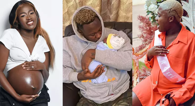 Fella Makafui and Medikal with their daughter Island Frimpong