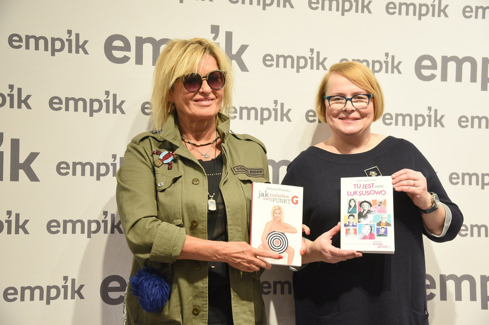 Ewa Kasprzyk i Ilona Łepkowska na spotkaniu w Empiku