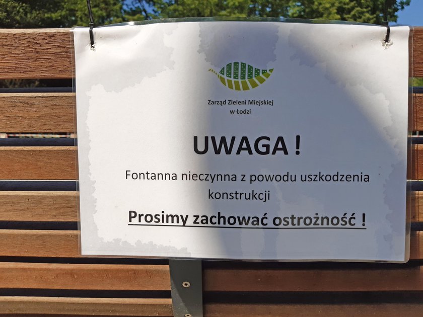 Park Moniuszki w Łodzi do remontu. Radiowóz zniszczył fontannę