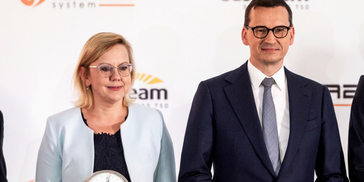 Minister Anna Moskwa i premier Mateusz Morawiecki