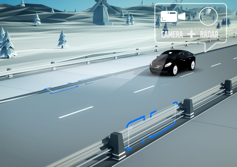 Inżynierowie Volvo opracowali nowy system, który wykrywa krawędzie jezdni i bariery