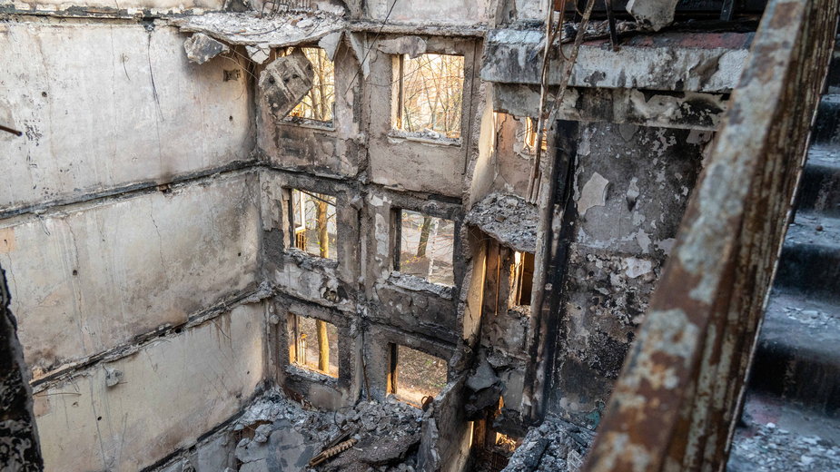 Zniszczenia w Charkowie na wschodzie Ukrainy