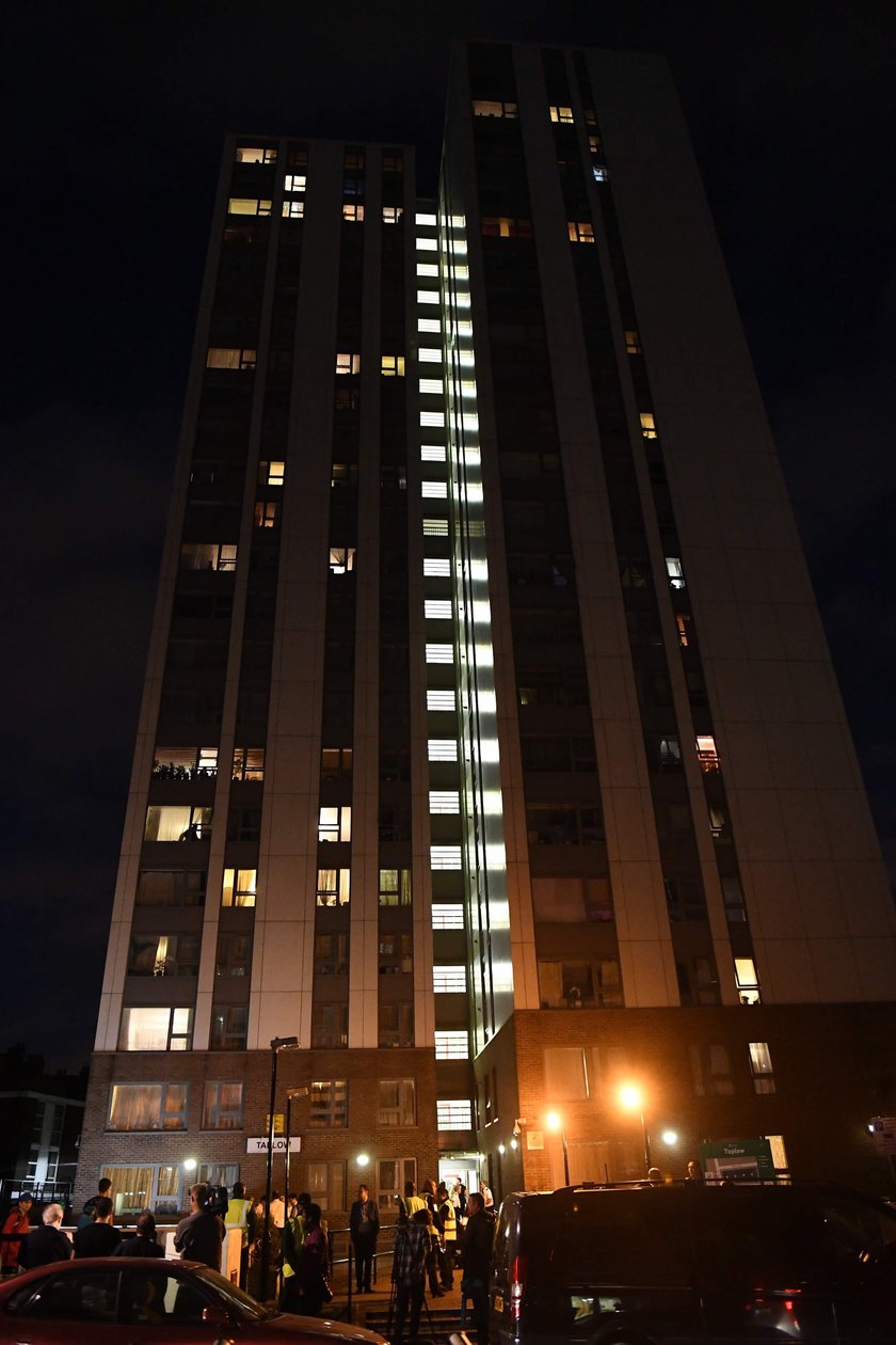 Residents are evacuated from the Taplow Tower residential block as a precautionary measure following