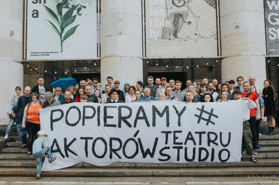 Wiec poparcia dla aktorów Teatru Studio