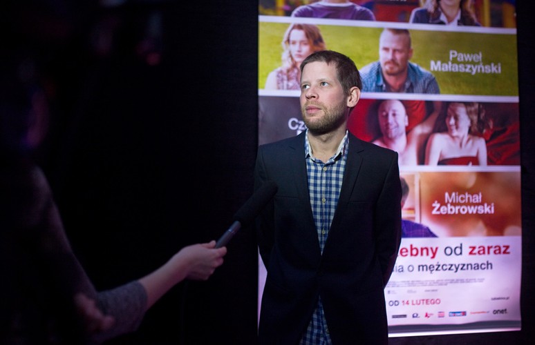Łukasz Garlicki na premierze filmu 'Facet (nie)potrzebny o zaraz'