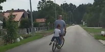 Pijany wiózł syna rowerem
