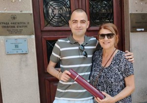 Bilja Jevtić sa sinom