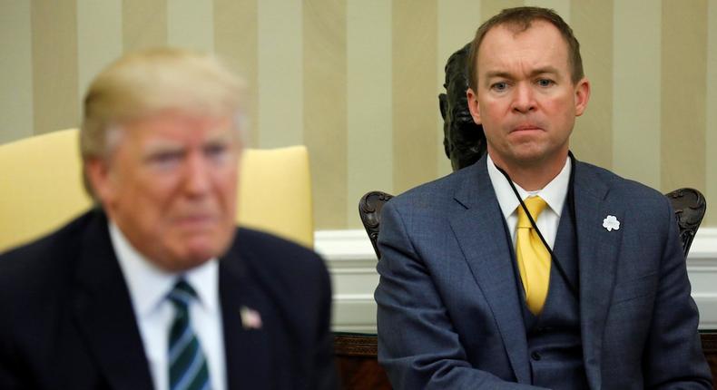 President Donald Trump and Mick Mulvaney