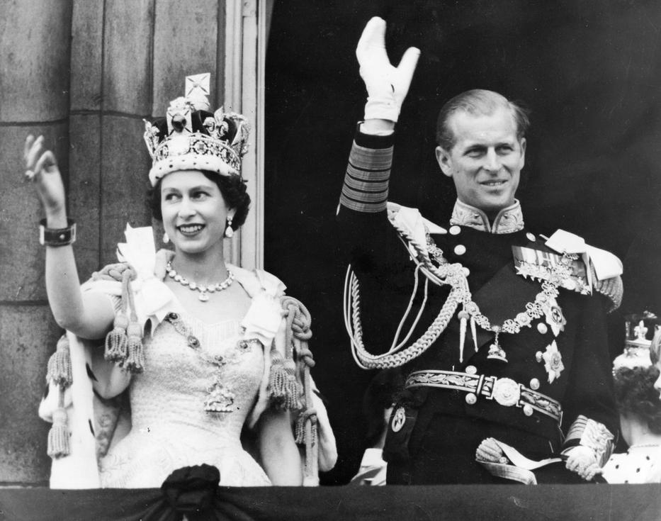 II. Erzsébet és Fülöp herceg a koronázás napján 1953 júniusában /Fotó: Northfoto