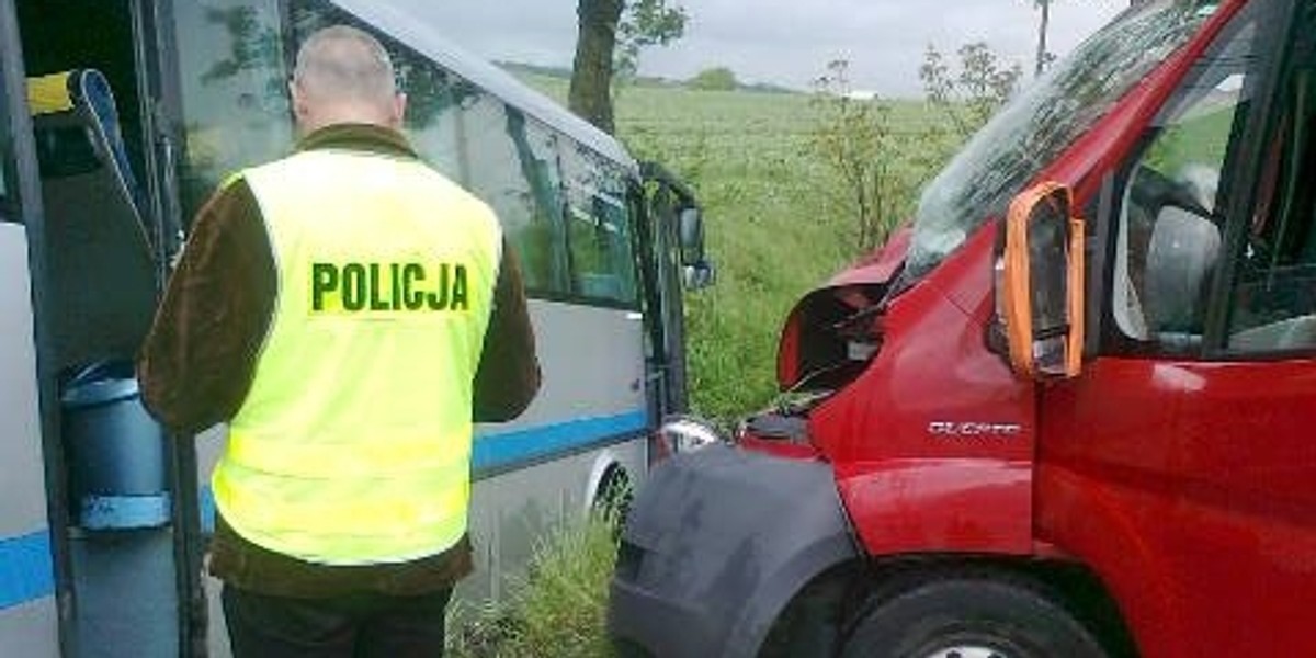 Wypadek autobusu na Podkarpaciu