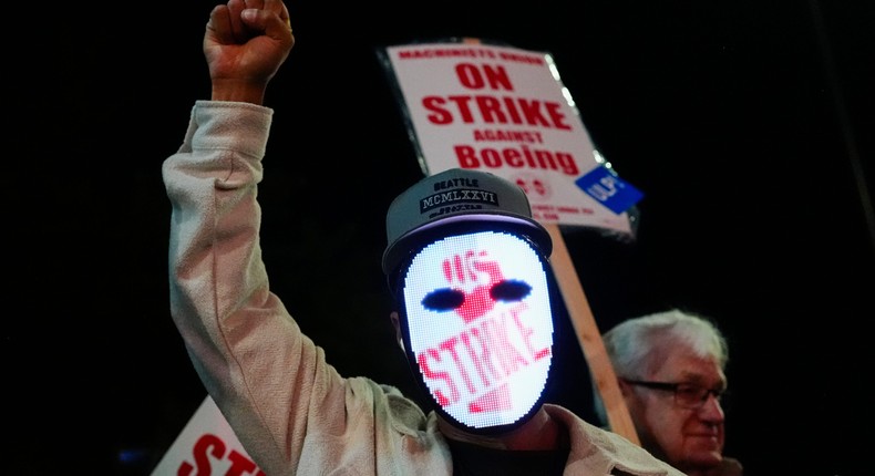 Workers have begun picketing outside Boeing's plant in Renton, Washington.Lindsey Wasson/AP Images