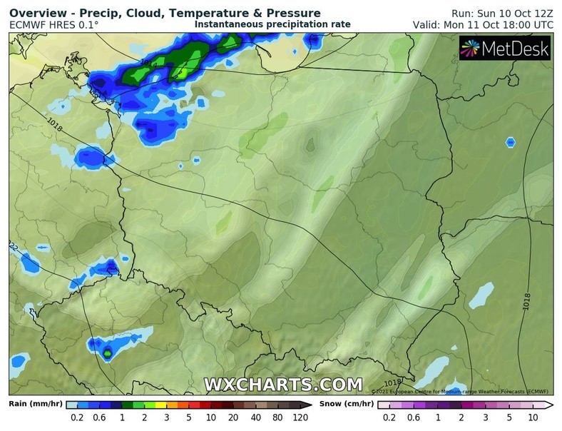 Od zachodu wkroczy dziś do Polski front atmosferyczny