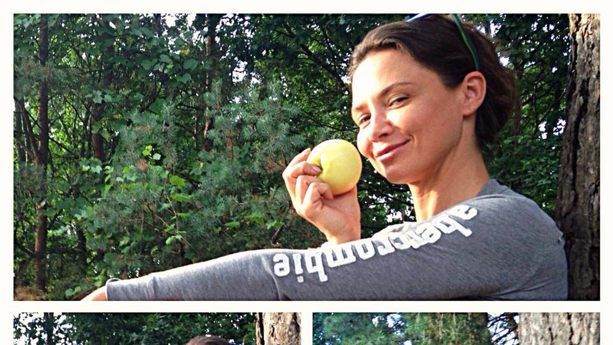 Kinga Rusin również dołączyła do grona celebrytów jedzących jabłka.