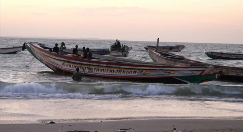 African migrants seeking to cross to the Canary Islands typically travel in small wooden boats like these. Smugglers' vessels are notoriously prone to engine failure and overloading.