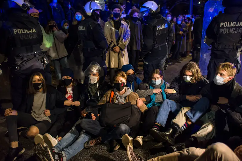 Protest Strajku Kobiet w Warszawie