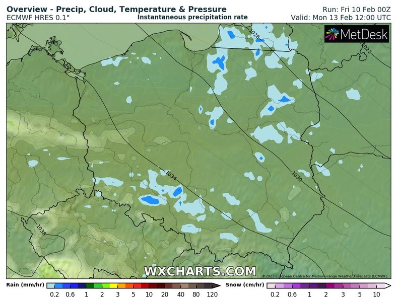 Na początku tygodnia, choć będzie ciepło, mogą dominować chmury z mżawką