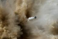 A T-72 tank's barrel is seen while driven through the course of the Tank Biathlon competition, part of the International Army Games 2017, at a range in the settlement of Alabino outside Moscow, Russia.