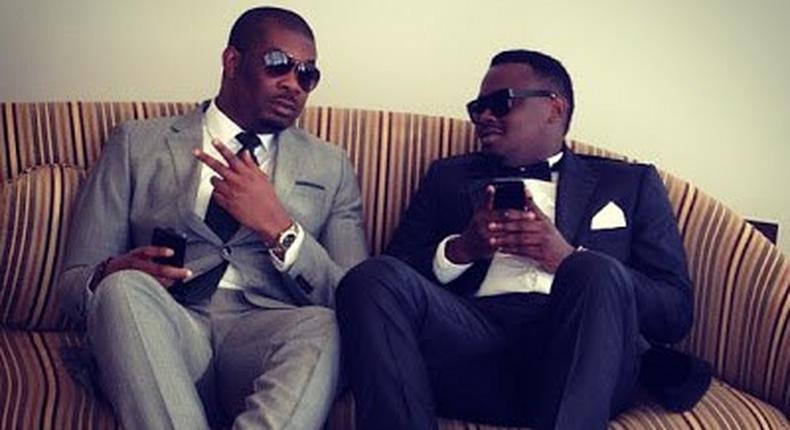 Don Jazzy and Dr SID attending 2face Idibia's wedding in Dubai, February 2013