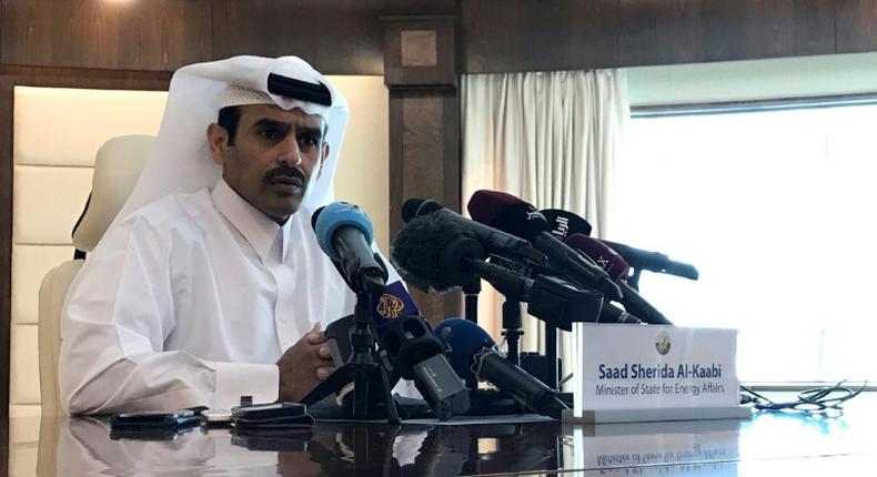 Saad Sherida Al-Kaabi, Qatari energy minister, announces during a press conference in Doha that his country will leave OPEC in January to focus on gas production