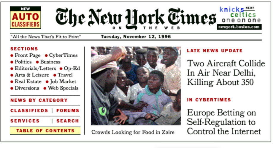 The New York Times: November 12, 1996