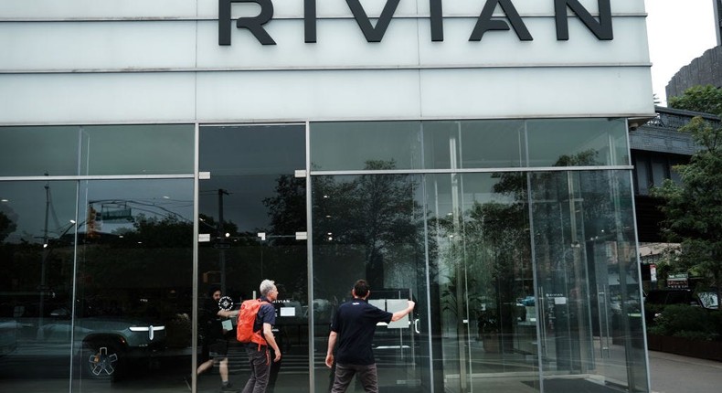 Rivian conducted layoffs on Thursday.Spencer Platt / Getty Images