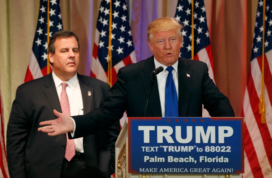 Chris Christie and Donald Trump.