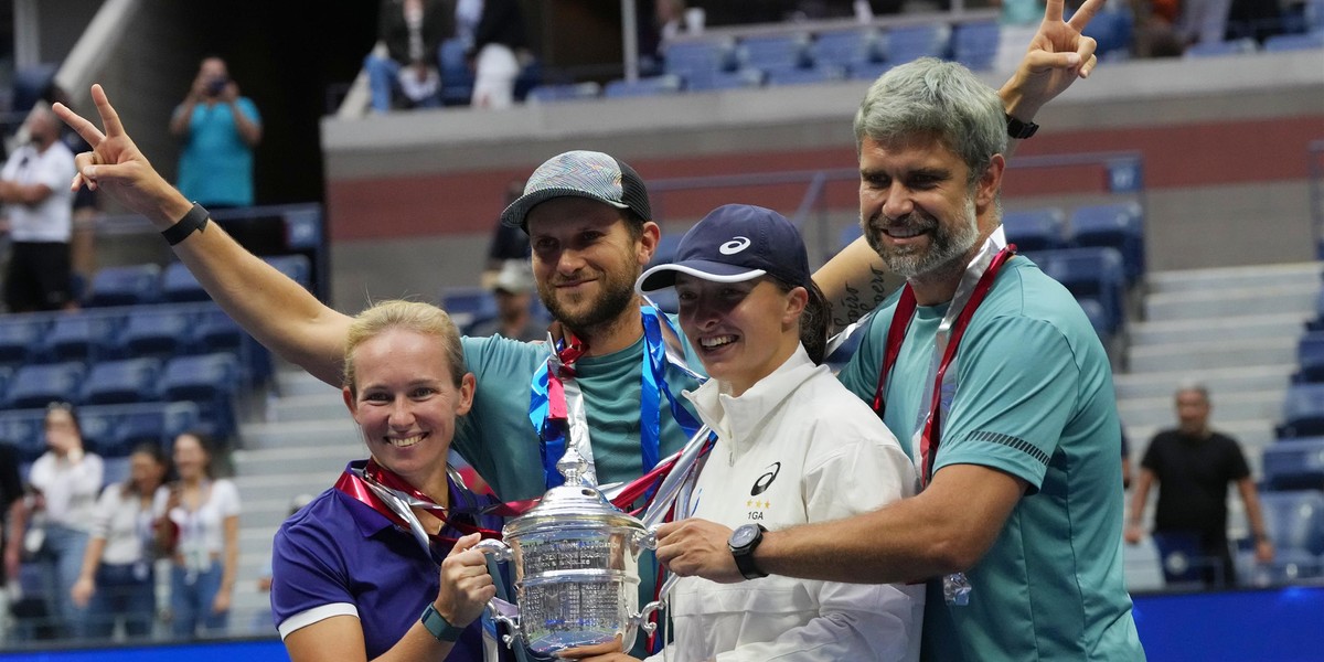 Team Świątek: Daria Abramowicz, Maciej Ryszczuk, Iga Świątek i Tomasz Wiktorowski.