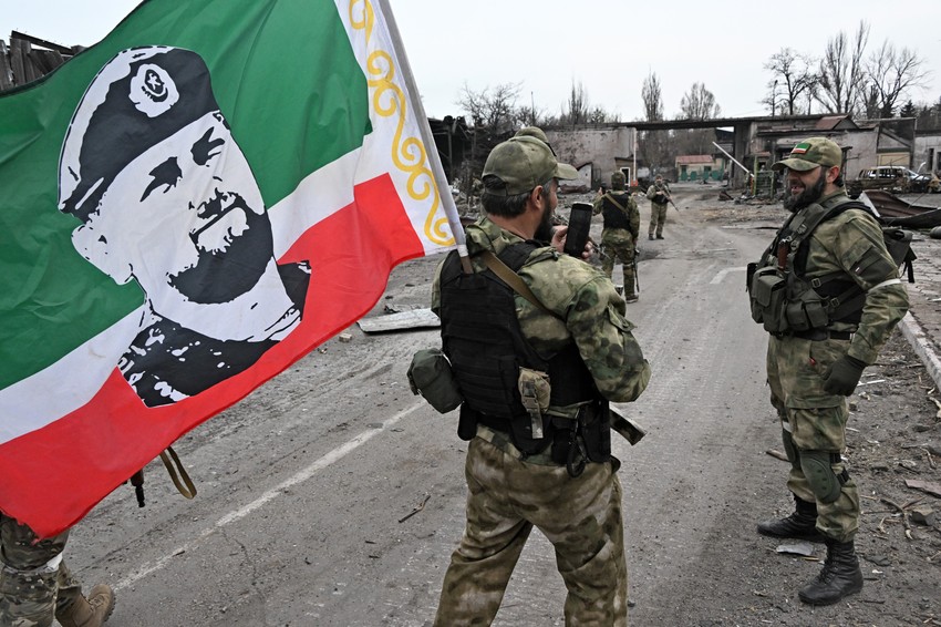 Čečenski dobrovoljci bataljona Ahmat u Marijupolju