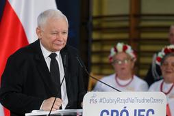 Jarosław Kaczyński przemawia w Grójcu